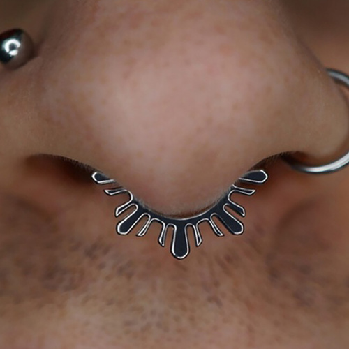 Кольцо-кликер Солнце 1.2 мм (16 G) фото 4